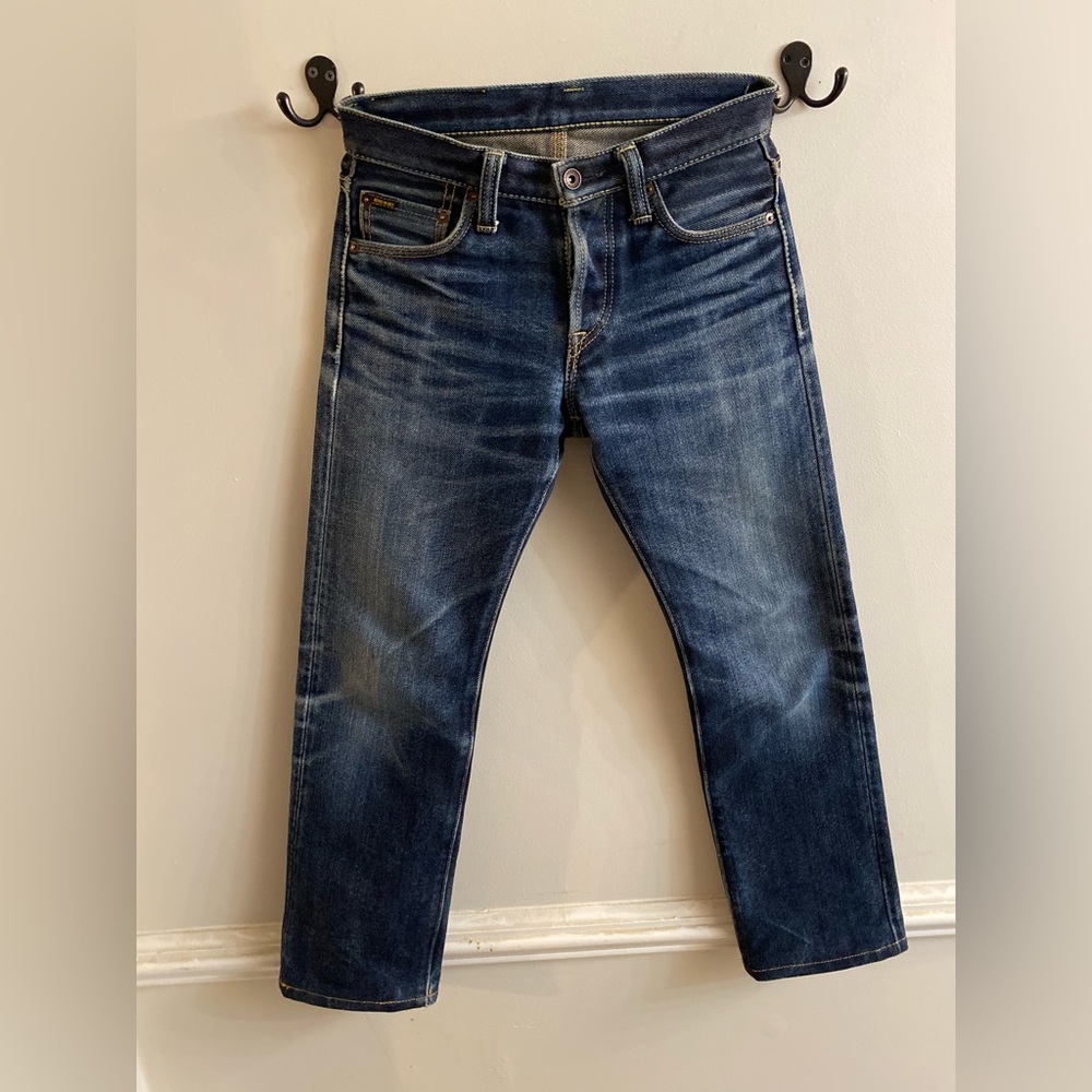 21oz iron heart selvedge denim jeans 28x31 dc4 colab